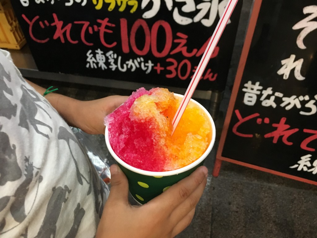 土曜夜市,かき氷