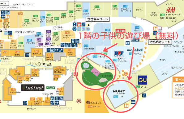 イオンモール今治新都市 無料で子供の遊び場5箇所を総まとめ